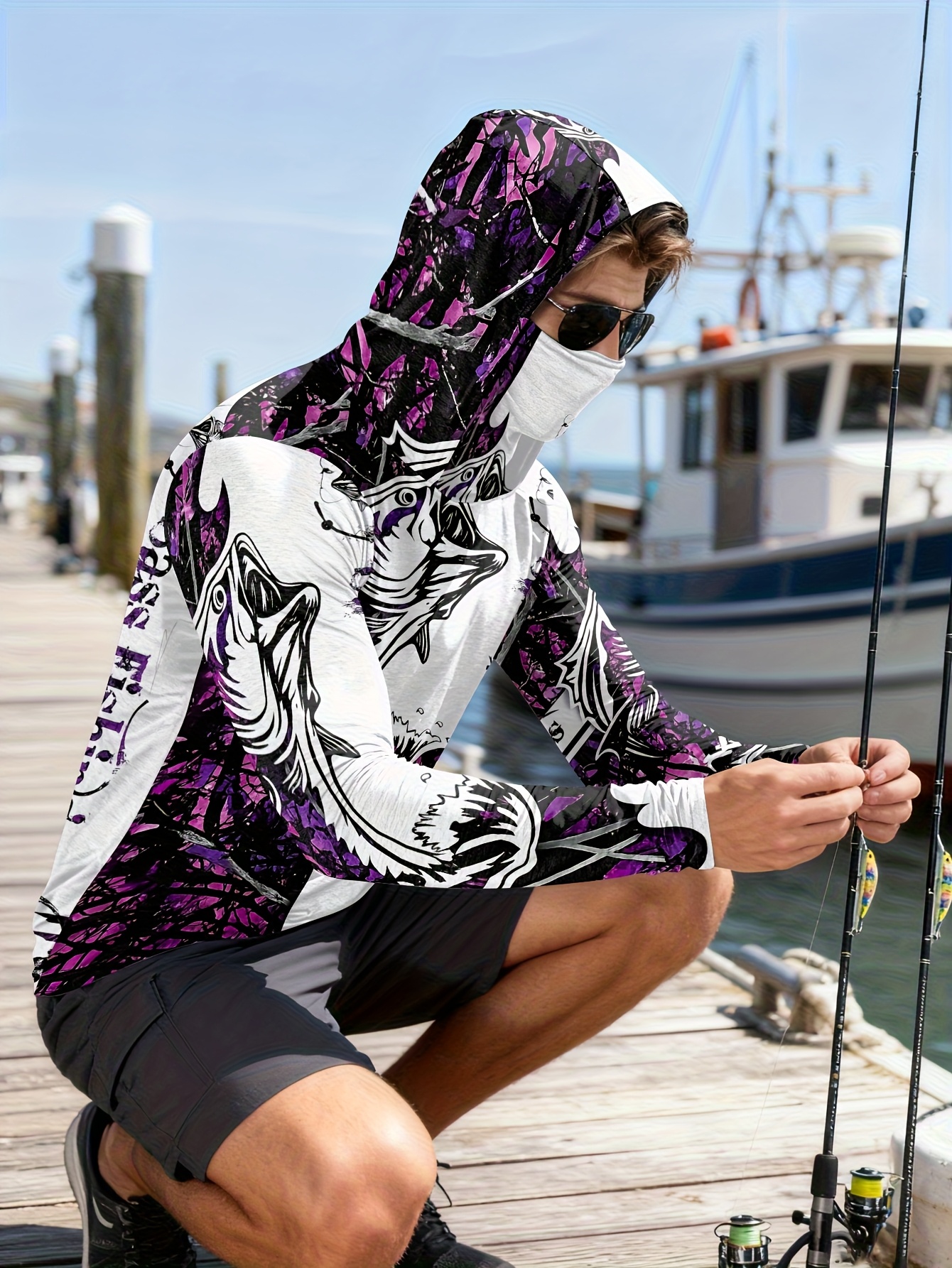 Fishing hooded sweatshirt for  - Hunting Fishing Outdoor recensione e prezzo