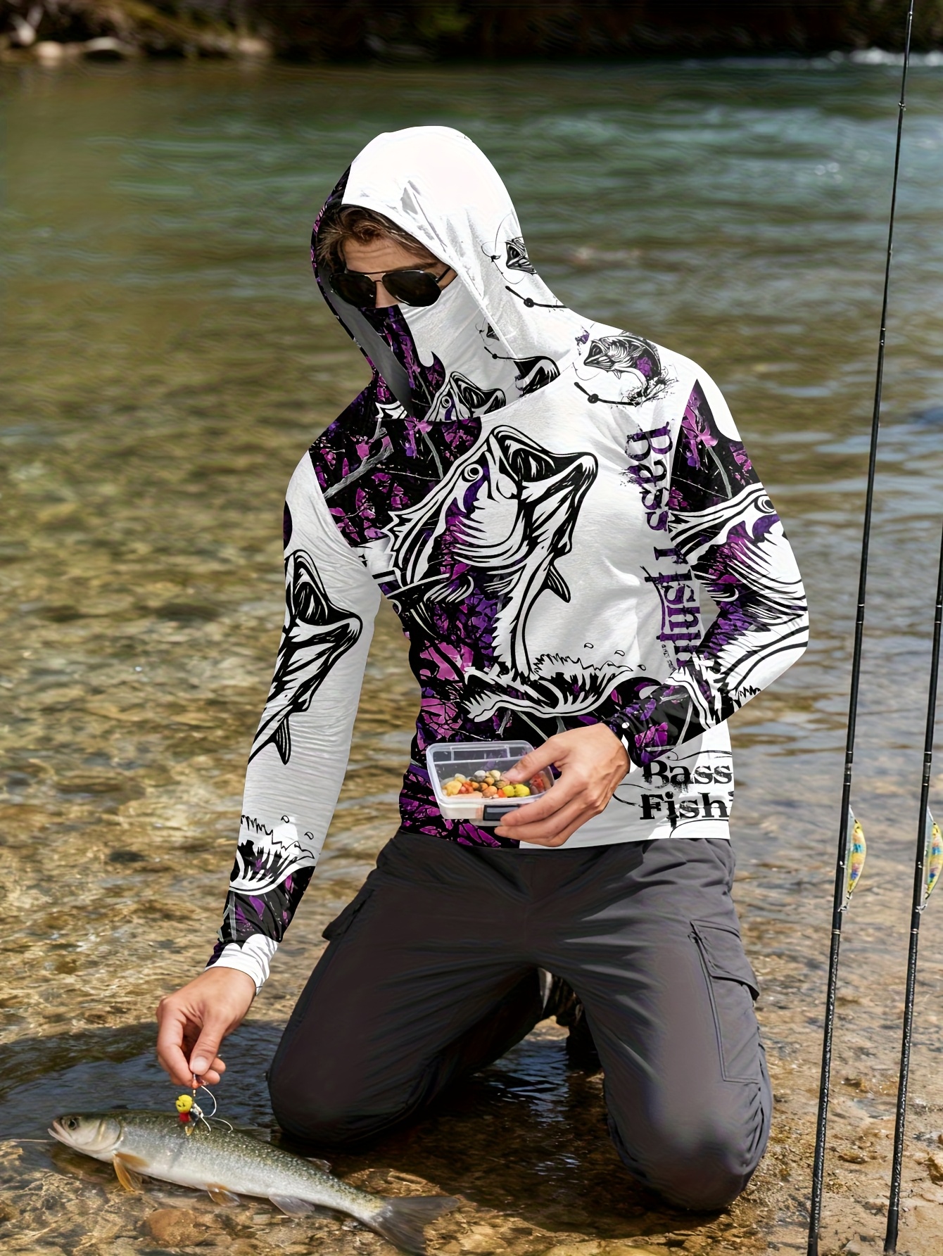 Fishing hooded sweatshirt for  - Hunting Fishing Outdoor recensione e prezzo