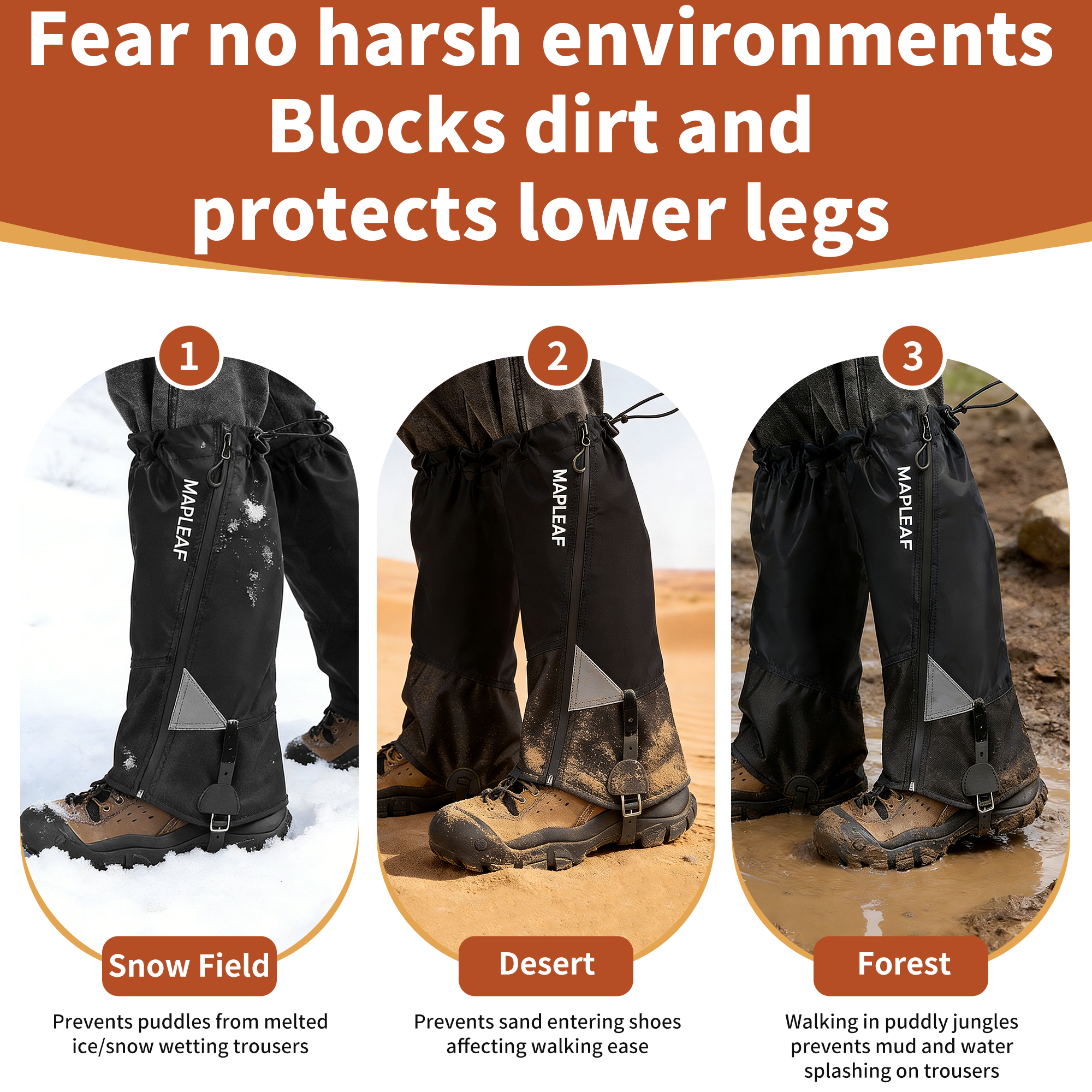 MAPLEAF Waterproof Leg Gaiters - Hunting Fishing Outdoor recensione e prezzo