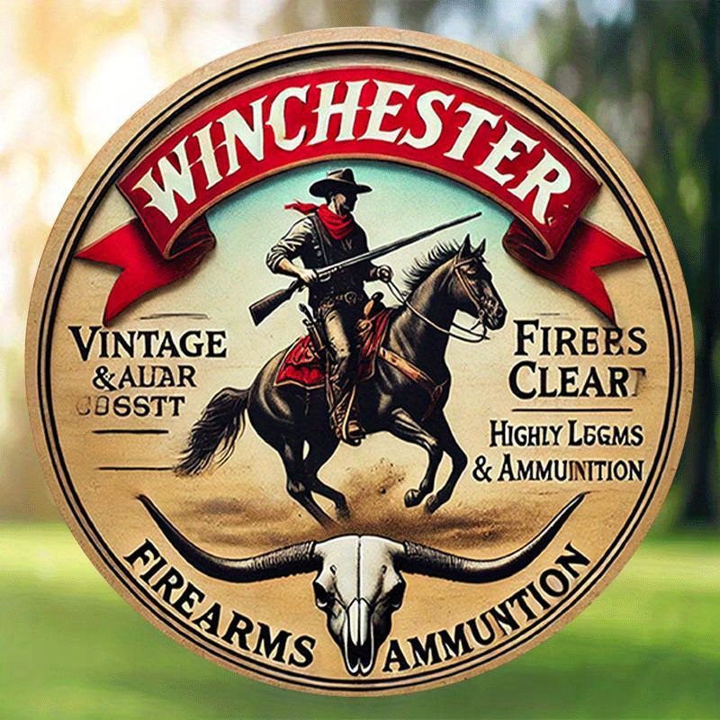 Winchester vintage round metal - Hunting Outdoor Christmas Decorations recensione e prezzo