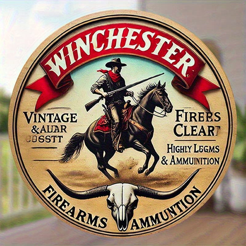 Winchester vintage round metal - Hunting Outdoor Christmas Decorations recensione e prezzo