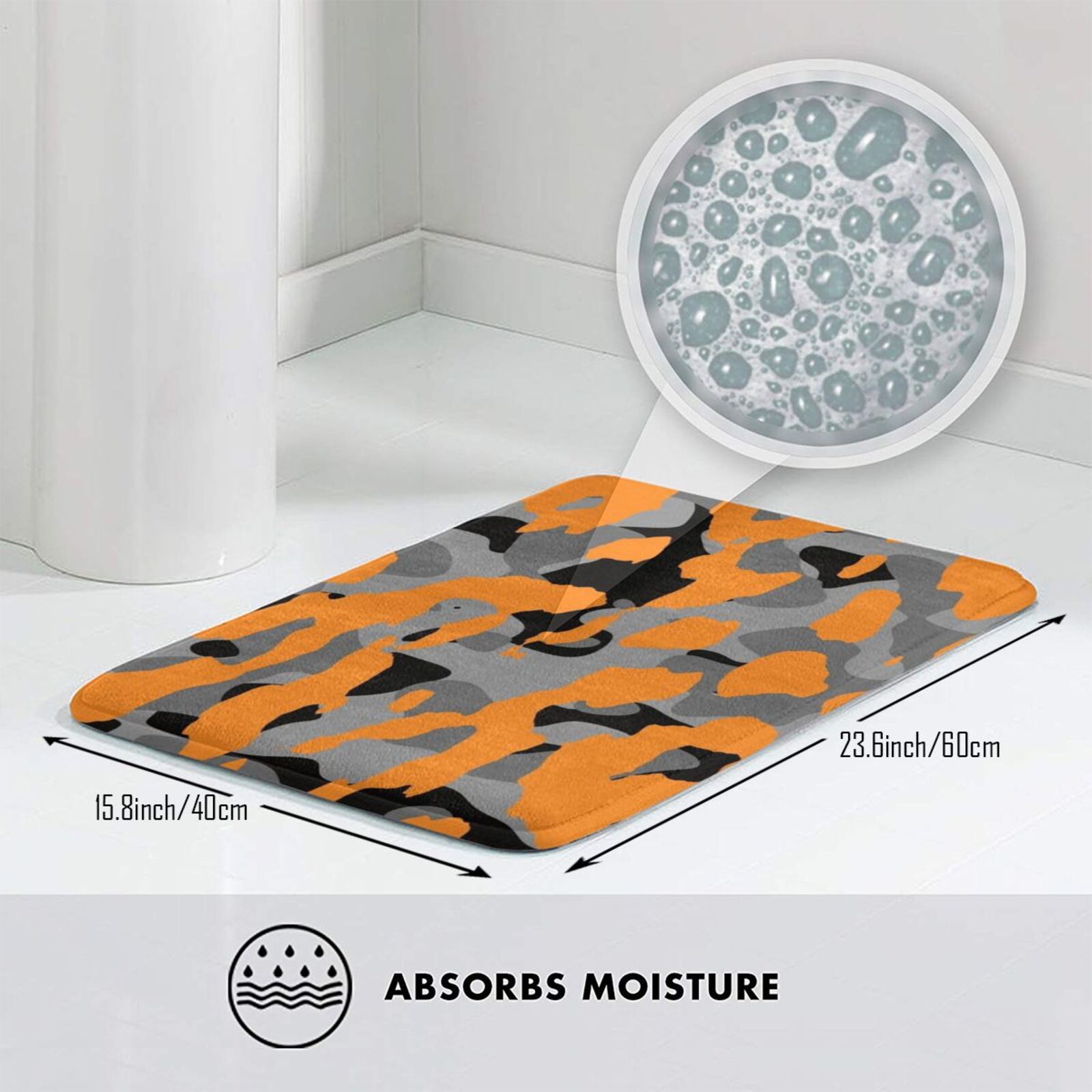 Orange Camo Mat Rug Carpet Ant - Hunting Outdoor Rug recensione e prezzo