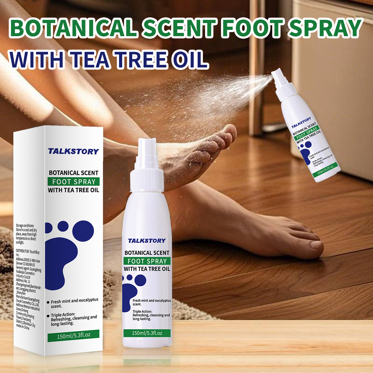 TALKSTORY Foot Deodorant Spray - Scent Eliminator Spray recensione e prezzo