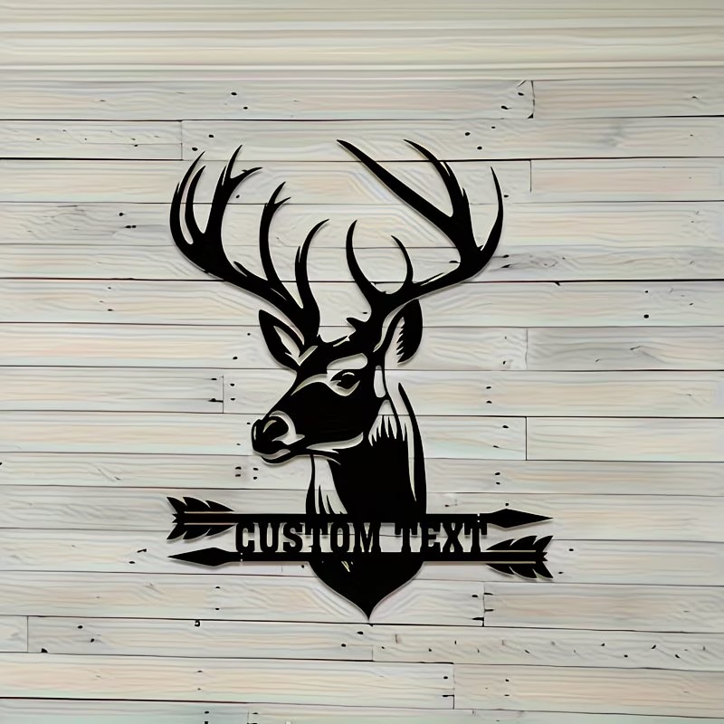 Custom Deer Head Metal Wall Ar - Hunting Outdoor Christmas Decorations recensione e prezzo