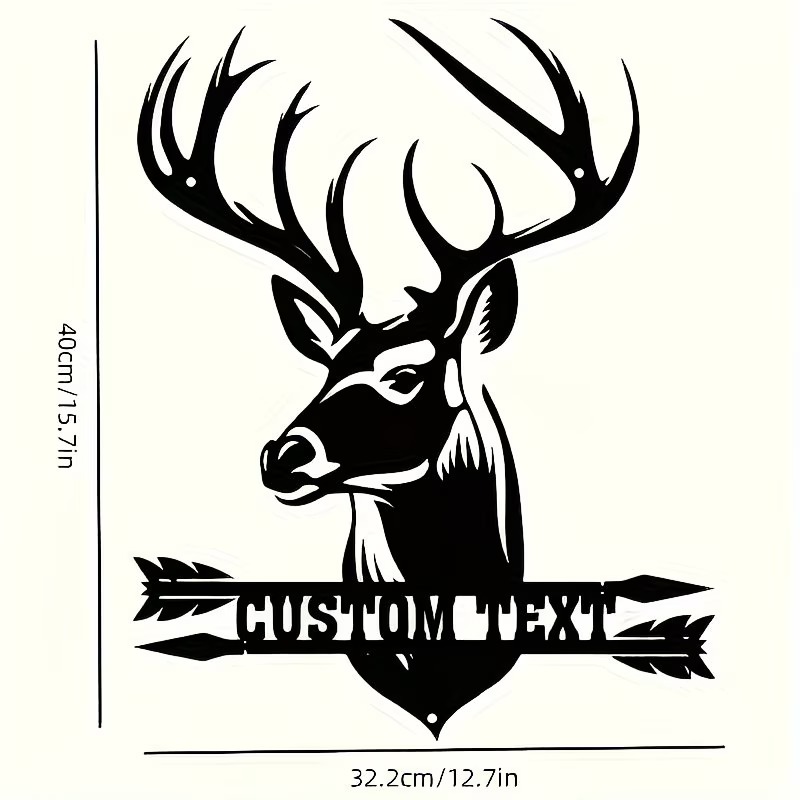 Custom Deer Head Metal Wall Ar - Hunting Outdoor Christmas Decorations recensione e prezzo