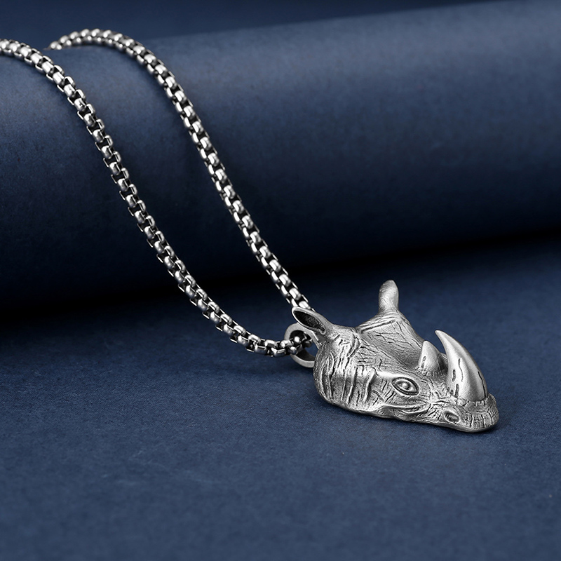 1Pcs Pure Tin Rhino Head Penda - Wildman Hunting & Outdoor recensione e prezzo