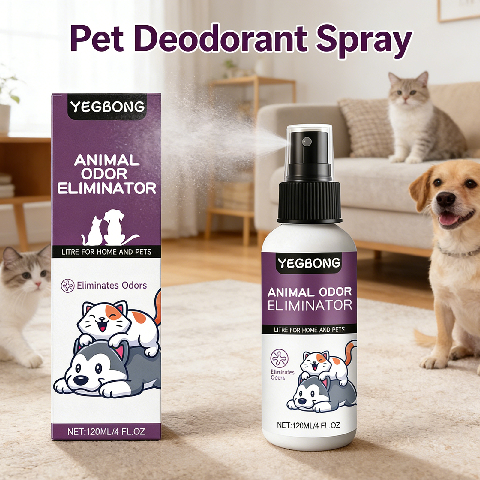 Pet Deodorant Spray Cat Litter - Scent Eliminator Spray recensione e prezzo