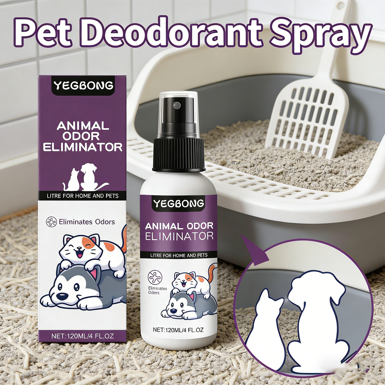 Pet Deodorant Spray Cat Litter - Scent Eliminator Spray recensione e prezzo