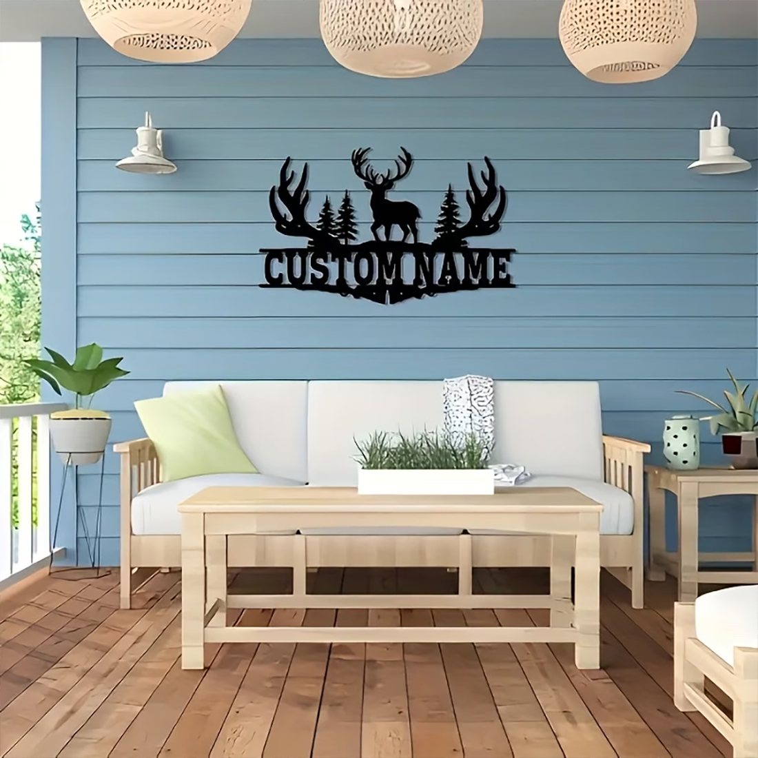 Customizable Rustic Deer Antle - Hunting Outdoor Christmas Decorations recensione e prezzo