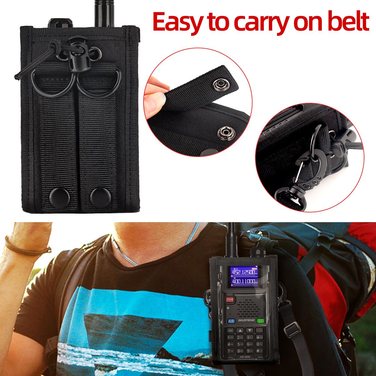 ABBREE Walkie Talkie Carry Bag - Outdoor Hunting Bag recensione e prezzo